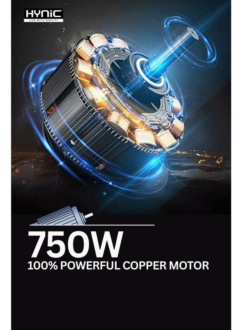 Hynic Kitchen Queen Heavy Duty Mixer Grinder | 750W 100% Copper Motor | 3 Stainless Steel Jars (1.5L, 1L, 0.5L) | Food-Grade Blades | Overload Protection & Advanced Ventilation | | Sky Blue - Image 3